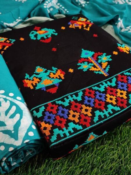Ikkat Work Dress Latest Embroidery Dress