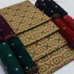 Chiku Colour Dress Material Hand Work Dress