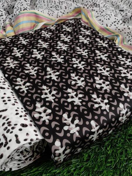 Dabu Printed Dress Satin Cotton Printed Dress