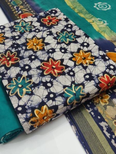 Gold Wax Batik Kalamkari Batik