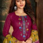 Balaji Rasberry Vol 8 Embroidery Work Dress