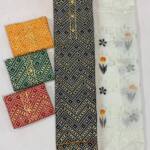 Neckwork Dress Bandhani Print