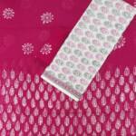 Block Print Dress Material White Dress
